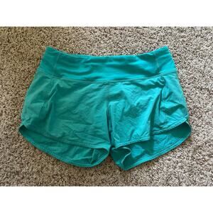 Lululemon womens 4 teal running shorts
